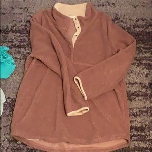 Dark blush Sherpa pullover